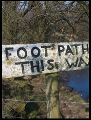 Footpath sign